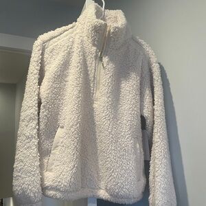 Athleta Cream Sherpa Jacket